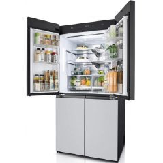 LG Refrigerator 4 doors 632L - Silver glass- Inverter - InstaView - No frost - Mehadrin - GR-729SINS