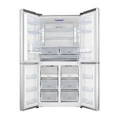 Hisense Refrigerator 4 doors 600L - Automatic ice dispenser - shabbat function - Black glass - RQ82BGKI