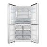 Réfrigérateur Hisense4 portes 600L - Distributeur de glace - fonction de shabbat -Verre Noir - RQ82BGKI