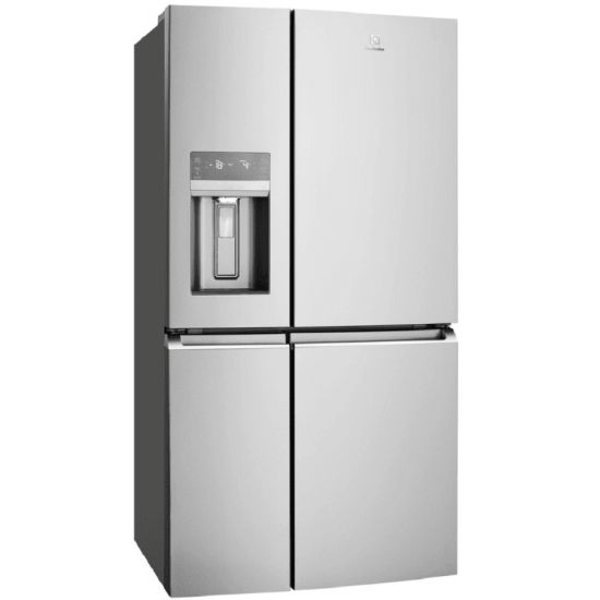 Electrolux Refrigerator 4 Doors - 629L - Shabbat Mehadrin - Automatic water and ice kiosk - Brushed stainless steel - EQE6870SA