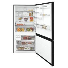 Fujicom Refrigerator 2 Doors bottom Freezer - 462 liters - black glass - FJ-NF680BK