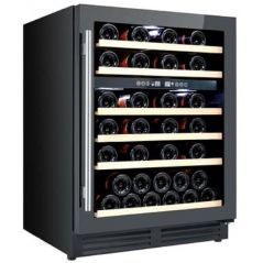Mini bar combiné avec réfrigérateur à vin FratelliNoir 150 litres - 50 bouteilles - YC150B
