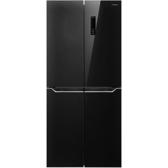 Amcor refrigerator 4 doors 472 Liters - black glass - AM4472GB