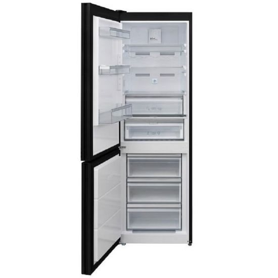 General Refrigerator Bottom Freezer 324 L - Black glass - Fresh Air - Left Opening - GE373BGL