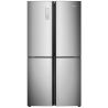 Réfrigérateur Hisense4 portes 617L - Distributeur de glace - fonction de shabbat -acier inoxydable - RQ72-SK
