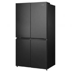 Réfrigérateur Hisense4 portes 617L - Distributeur de glace - fonction de shabbat -Acier inoxydable noir - RQ72-BK