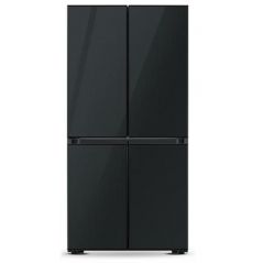 Samsung Refrigerator 4 Doors - 644 L - Triple Cooling - Black glass - RF70A9115BK BESPOKE