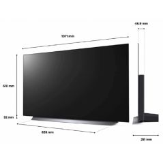 טלוויזיה אל ג'י 48 אינץ' - AI ThinQ - 4KSmart TV- OLED - דגם LG OLED48C1