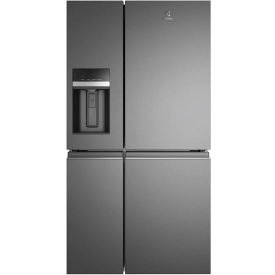 Electrolux Refrigerator 4 Doors - 629L - Shabbat Mehadrin - Automatic water and ice kiosk - Brushed blackened stainless steel - 