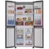 Réfrigérateur Haier 4 portes 547L - Ice Maker - Verre Noir - HRF4556FB