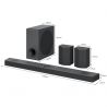 LG Sound Bar includes wireless speakers and subwoofer - 9.1.5 channels - 810W - LG S95QR model