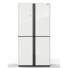 Réfrigérateur Hisense4 portes 600L - Distributeur de glace - fonction de shabbat Mehadrin -Verre Noir - RQ82BGKI