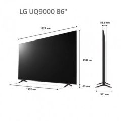 טלוויזיה אל ג'י 75 אינץ' - סדרת 2022 - Smart TV 4K - LED - דגם LG 75UQ80006LD