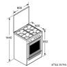 תנור אפיה משולב כיריים קונסטרוקטה 66 ליטר - טורבו אקטיבי - נירוסטה - דגם Constructa CH9M10H50Y