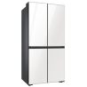 Samsung Refrigerator 4 Doors - 636 L - Triple Cooling - white glass - RF70A9115WH BESPOKE