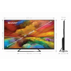 טלוויזיה שארפ 75אינץ' - Smart TV - Android 11 - 4K - דגם SHARP 75EQ3LA