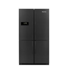 White Point Refrigerator 4 Doors Bottom Freezer No Frost 620L - Black Stainless Steel / Dark Grey - WPR928DDX
