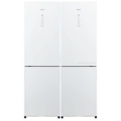 Réfrigérateur Hitachi 4 portes 732L - Inverter - 120cm - Verre noir - R-BG410PRS6X