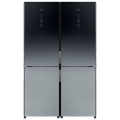 Hitachi fridge 4 doors 732L - Inverter - Black glass - 120cm - R-BG410PRS6X