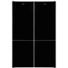 Réfrigérateur Fujicom 2 portes Congelateur en bas - 341 litres - verre noir - FJ-NF380BK