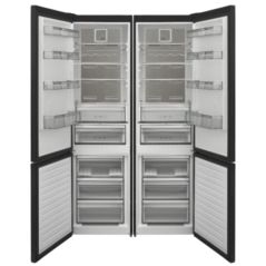 Réfrigérateur Fujicom 2 portes Congelateur en bas - 341 litres - Acier Inoxydable Noirci - FJ-NF383XL-R