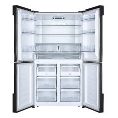 Hisense Refrigerator 4 doors 581L - Inverter compressor - White glass - RQ681WG