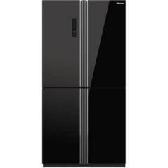 Hisense Refrigerator 4 doors 600L - Automatic ice dispenser - shabbat function - Black glass - RQ82BGKI