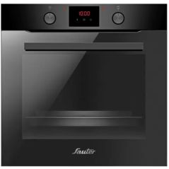 Sauter Built-in Oven 77 Pyrolysis - Black - with telescopics trails - built-in food thermometer - REF 7400B