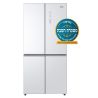 Réfrigérateur Haier 4 portes 657L - No Frost - Fonction Shabbat - Verre blanc - HRF-7100FW