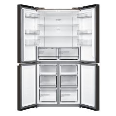 Midea Multi-doors refrigerator - 470 Liters - No Frost - Black Glass - HQ-611RWEN 6356