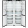 Fujicom Refrigerator 4 Doors bottom Freezer - 682 liters - black glass - FJ-NF380BK-120CM