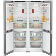 Réfrigérateur Fujicom 4 portes Congelateur en bas - 682 litres - verre noir - FJ-NF380BK-120CM