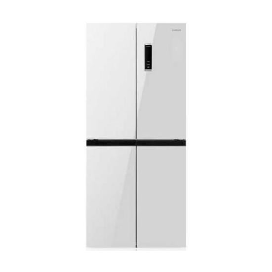 Amcor refrigerator 4 doors 472 Liters - 2023 Series -White glass - HR448GW