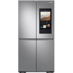Samsung Refrigerator 4 Doors - 690L - Family Hub - Platinum steel - Electronic Kiosk - Shabbat Function - RF77A9775SR