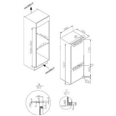 Réfrigérateur Congélateur integrable Bompani 421L - No Frost - BO69BINF