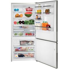 Réfrigérateur Fujicom 2 portes Congelateur en bas - 571 litres - Acier Inoxydable Noirci- FJ-NF683X