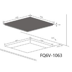 סול כיריים קרמיות 4 אזורי בישול - חד פאזי - משטח זכוכית קרמי - תצוגה דיגיטלית - FQ6V-1063