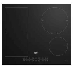 Plaques de cuisson à induction Beko - triphasé - 60 cm - 4 zones - Panneau de commande TOUCH - HII64202FMT
