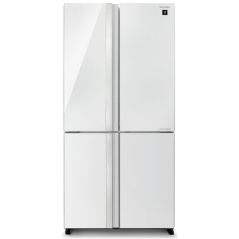 Sharp Refrigerator 4 Doors- 623 liters - Mehadrin - white glasses - SJR8802