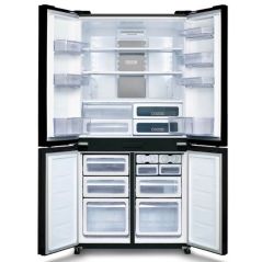 Refrigerateur 4 portes Sharp - 623 litres - Mehadrin - Revetement verre blanc - SJR8802