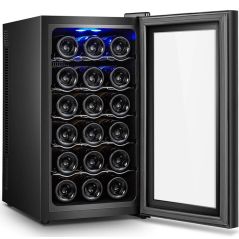 מקרר יין ויטרינה קנדי - WI-FI-כולל מערכת קירור עם מדחס -21 בקבוקי יין - שחור - דגם CWC-021Candy