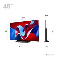 טלוויזיה אל ג'י 48 אינץ' - AI ThinQ - 4KSmart TV - סדרה 2023 - OLED - דגם LG OLED48C36LA