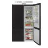 Réfrigérateur Fujicom 4 portes Congelateur en bas - 662 litres - Acier inoxydable noir - FJ-NF838RDXE + FJ-NF383XL-120CM