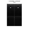 Fujicom Refrigerator 4 Doors bottom Freezer - 662 liters - Black Matte - FJ-NF393RBM + FJ-NF394LBM-120CM