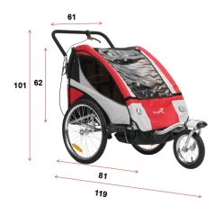 Bicycle trailer for two children - BT-504S