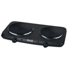 BOSS double electric stove - 2250W - black color - model BOSS HP-202-D2