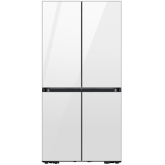 Samsung 4-door refrigerator 648 liters - SpaceMax - adapted to the Zero Line kitchen - black/white glass finish - Samsung BESPOKE RM70F63REB/W model