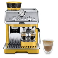 DeLonghi Manual Coffee Machine - 1300W - Yellow - 15 Bar - Model DeLonghi EC9155YE