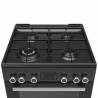 תנור אפיה משולב כיריים בוש 67 ליטר - שחור - מבער ווק - דגם Bosch HGD74W360Y