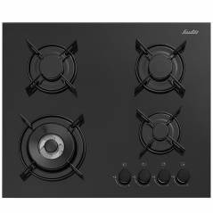 Gas Cooktop Sauter STG66W 4 cooking zones with turbo burner Black color Israel appliances online shopping discount